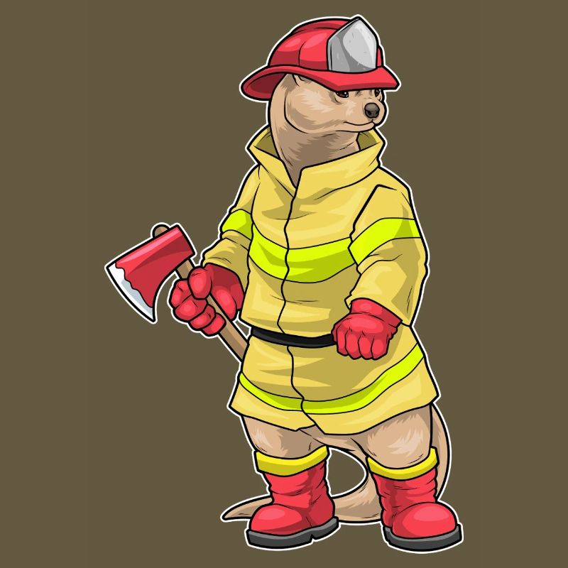 Otter Firefighter Axe Fire Brigade