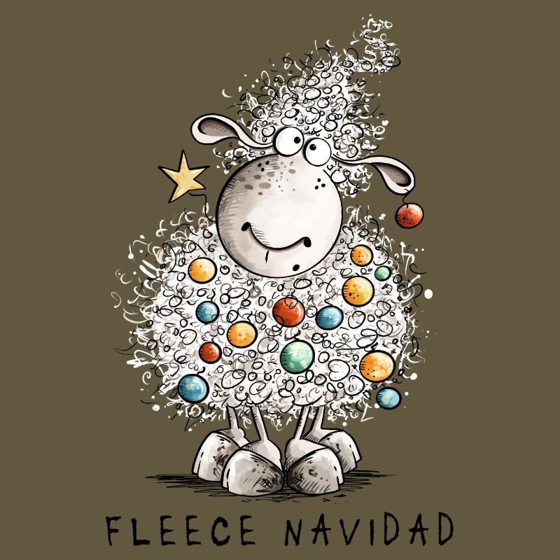 Fleece Navidad Christmas Sheep Cartoon Sheep
