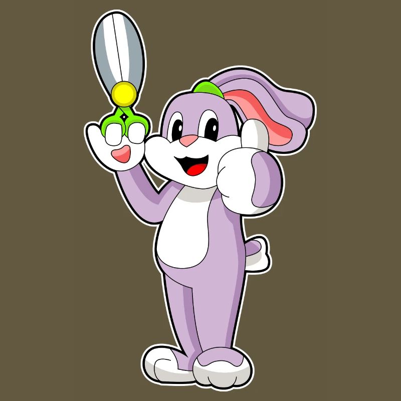 Ciseaux de coiffeur lapin