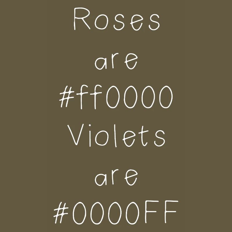 Blague sur le code couleur hexadécimal pour développeurs, codeurs et web...