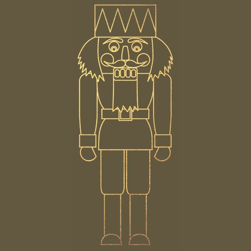 Nutcracker Gold Lines Christmas Christmas