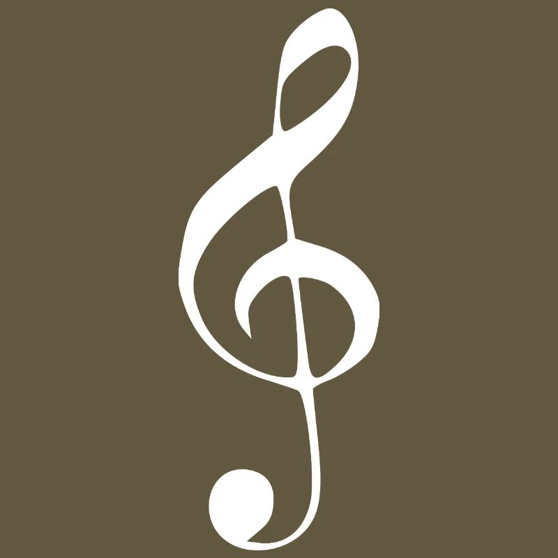 Music clef note note note white