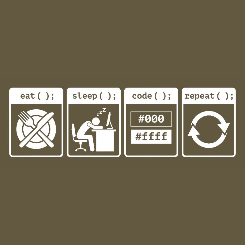 Eat Sleep Code Repeat – Conception de flux de travail pour codeurs