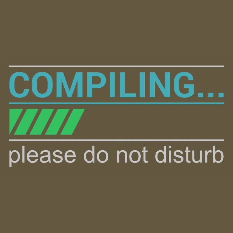 Lustiges Programmierer T-Shirt - Compiling Please