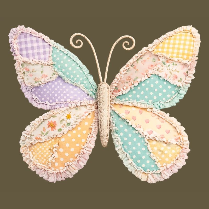 Cottagecore vintage Patchwork Papillon