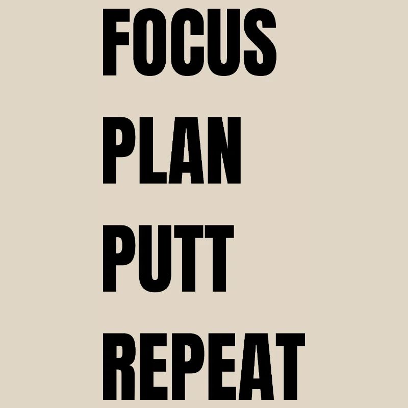 Répétition du putt du plan Focus Golf