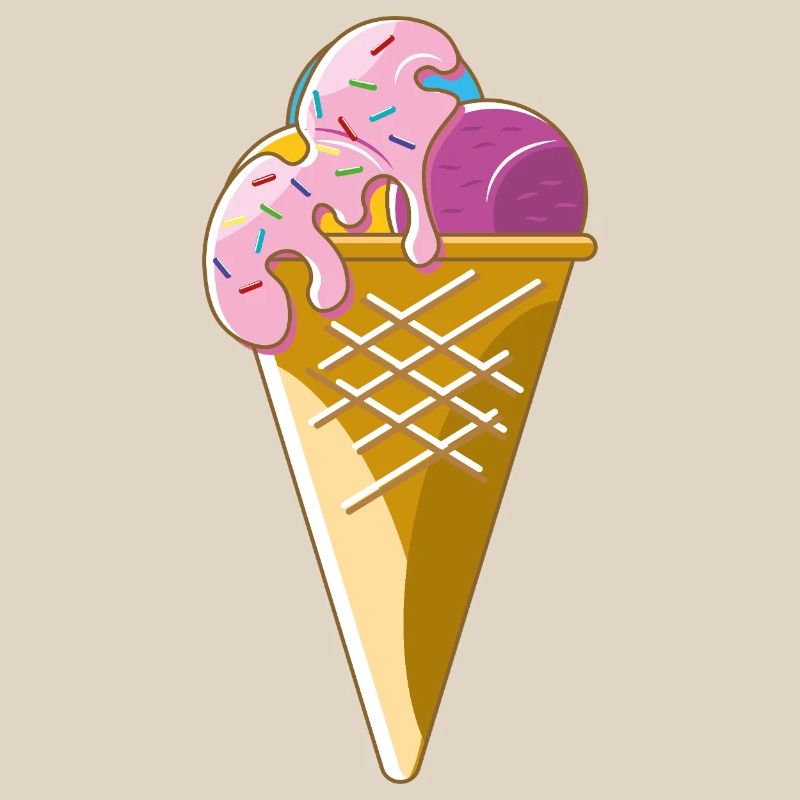 Glace dans un cornet