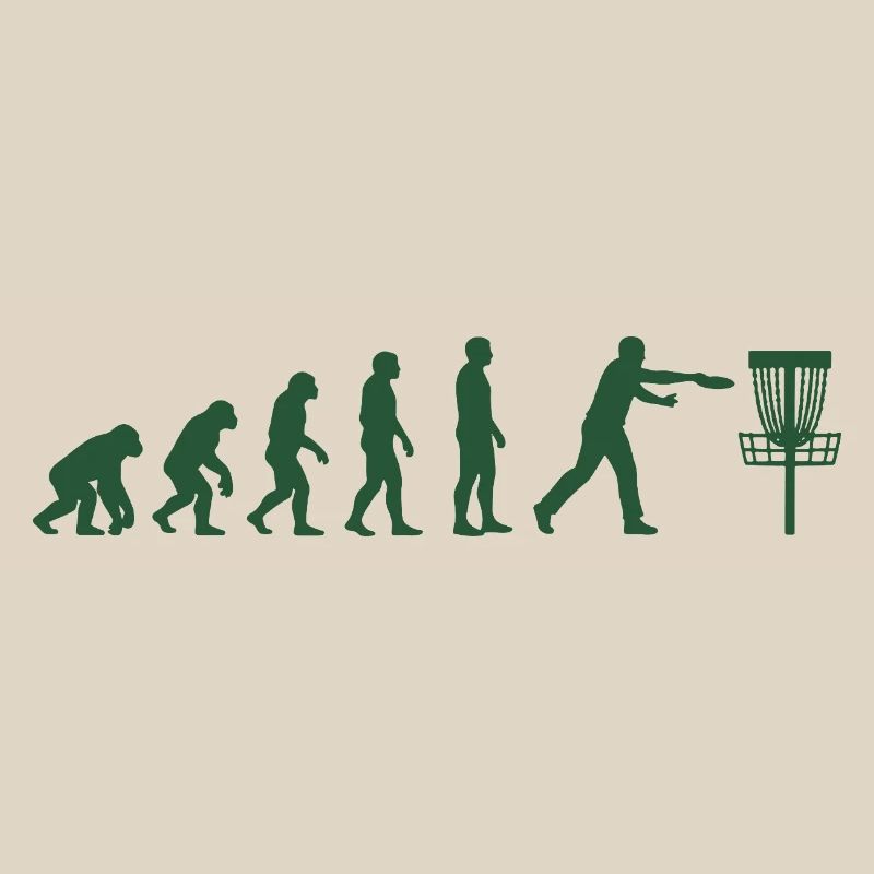 Disc Golf Evolution Funny Disc Golfer Flying Disc