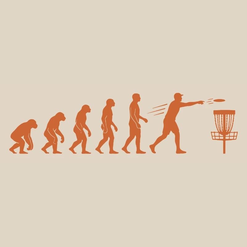 Disc Golf Evolution Funny Disc Golfer Flying Disc