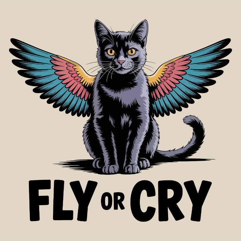 Fliege oder rufe Katze