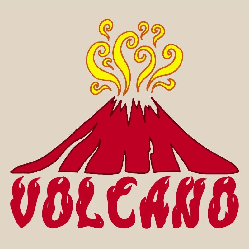 Erupting volcano