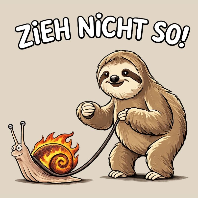 Lazy buddy pulls snail