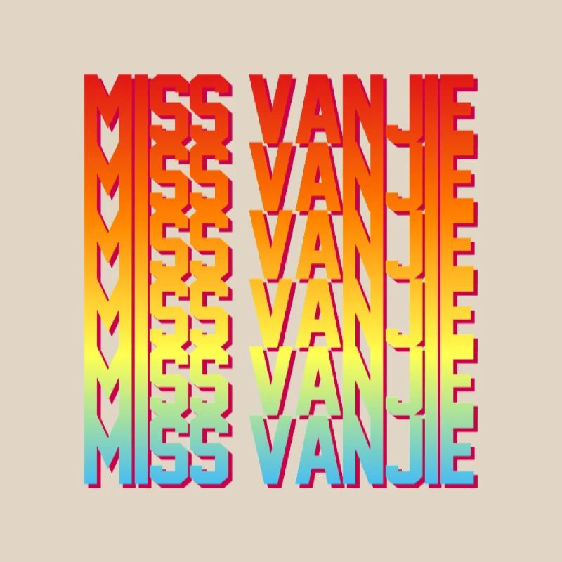 Fräulein Vanjie! Meme Regenbogenfarbe Text