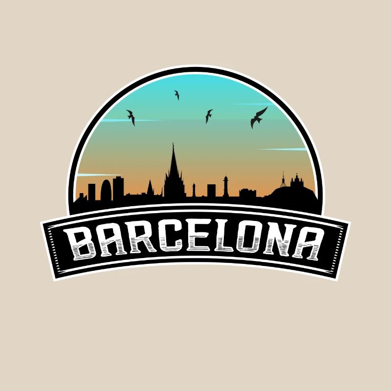 Barcelone Espagne Skyline Souvenir espagnol
