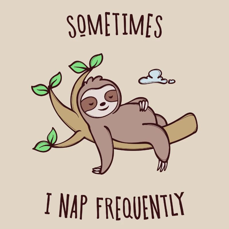 Sleeping Sloth Déclaration Jungle animale fatiguée