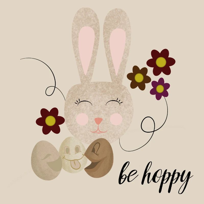 Be Hoppy Cute Easter Bunny Design