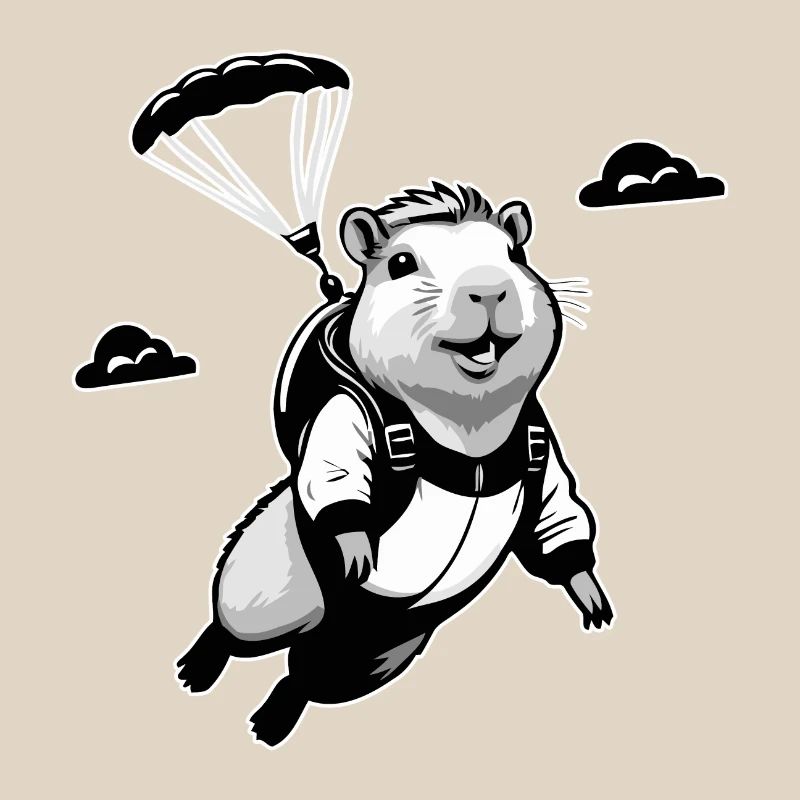 Capybara Parachutiste Parachutisme