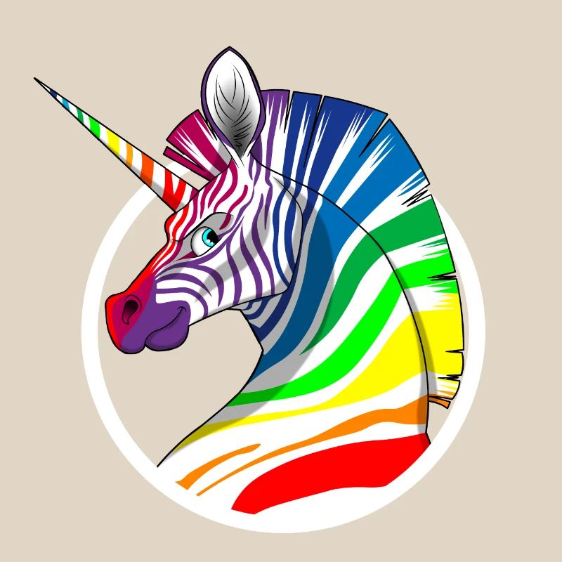 Regenbogen Einhorn Zebra