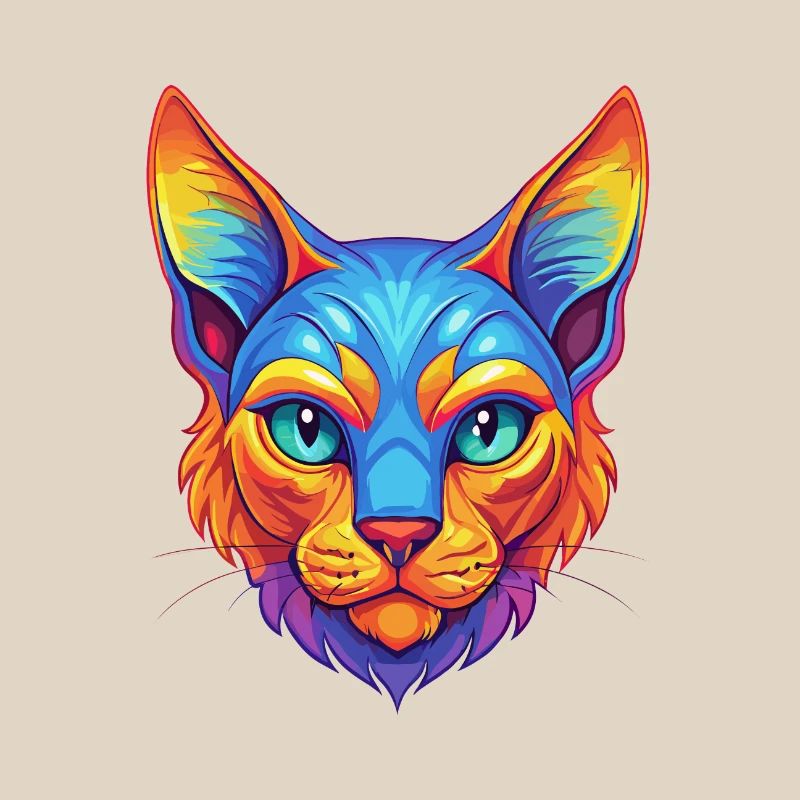 Chat Rex allemand, race de chat, dessin animé, animal de compagnie kawaii