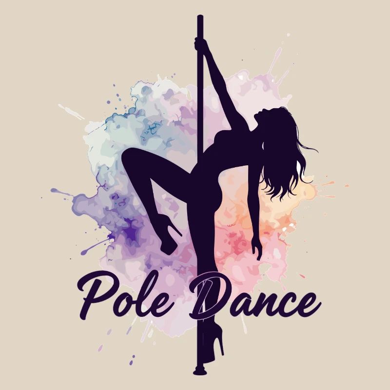 Pole Dance Poledancerinnen Aquarell stark Geschenk
