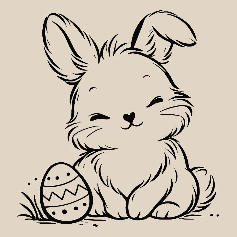 Easter bunny with Easter egg