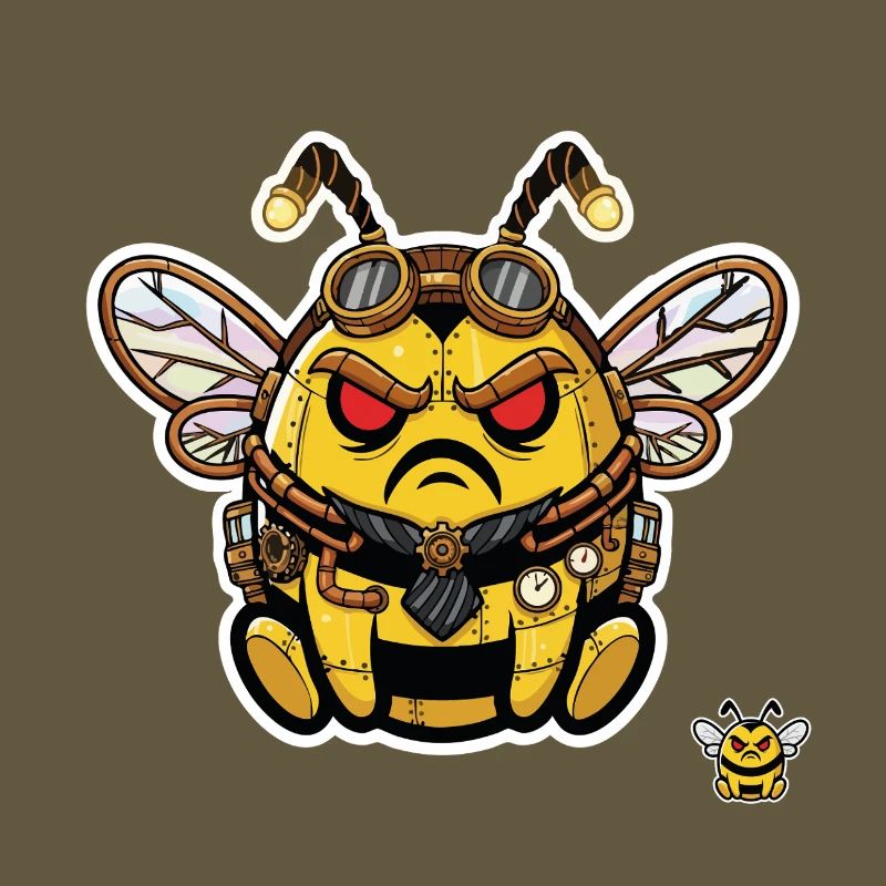 Bionic Edgy Steampunk Cyborg Bee