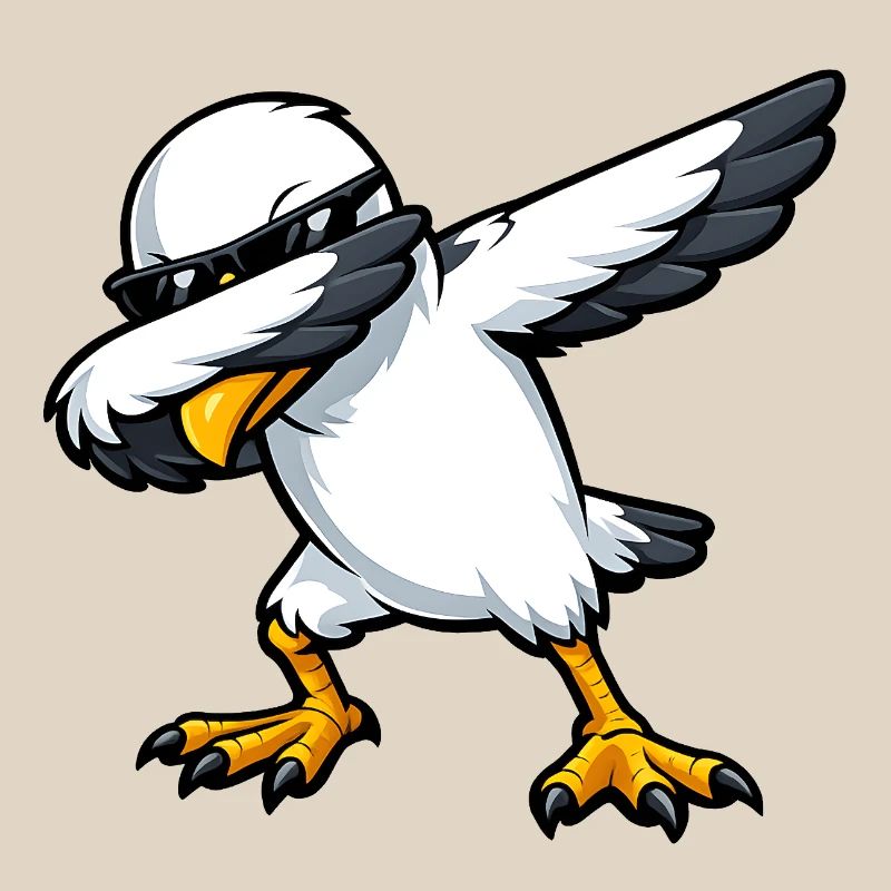 Dabbing Möwe