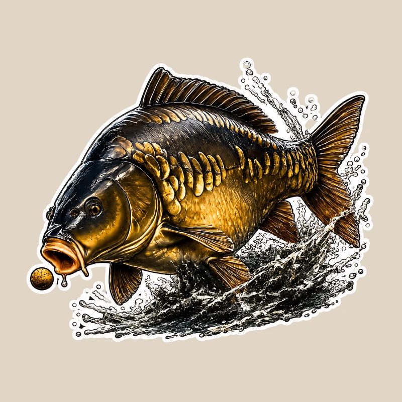 Conception de la pêche à la carpe miroir