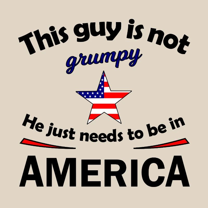 Grumpy Star with US Flag Star