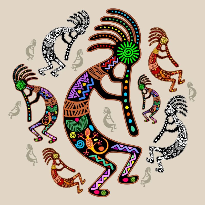 Kokopelli-Regenbogenfarben