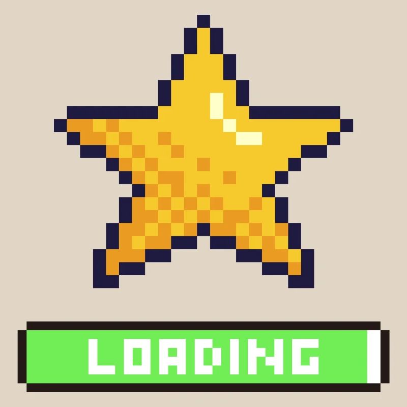 loading pixel étoile