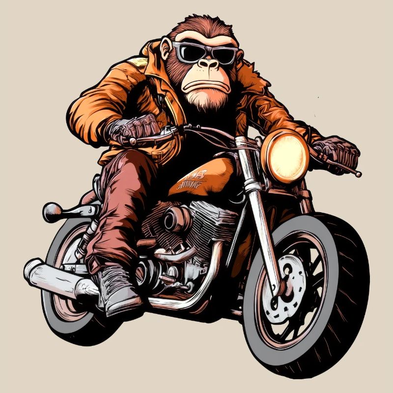 Monkey Motorcyclist / Motorcycle Monkey