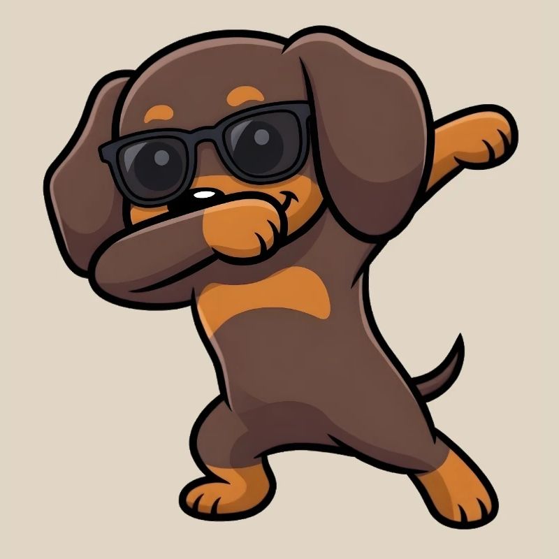 Dabbing Dackel alias Teckel