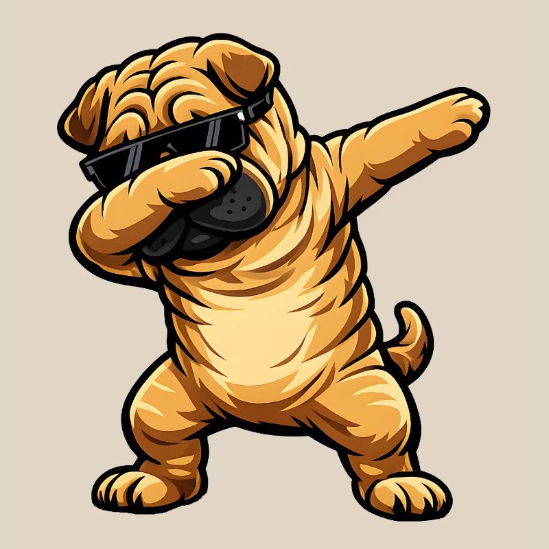 Dabbing Shar Pei