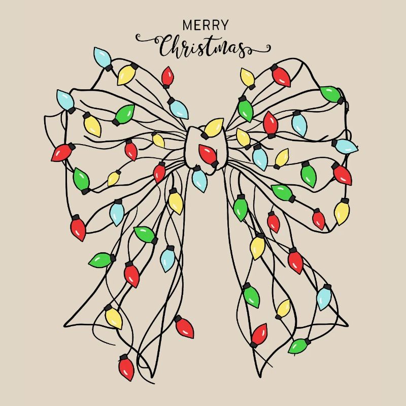Conception de papillon de lumière de Noël festive