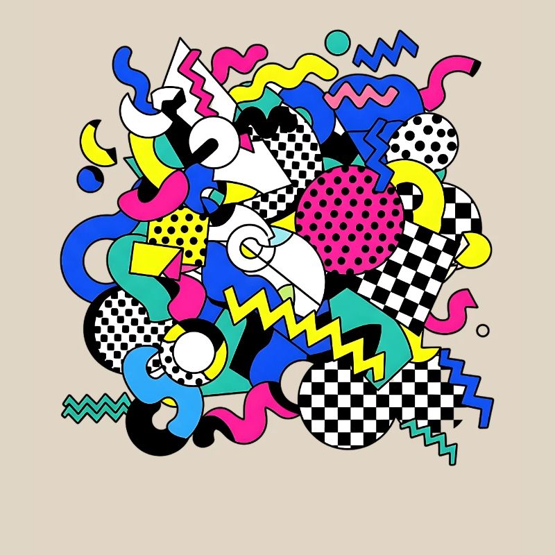 Neon Chaos Pop Art Pattern