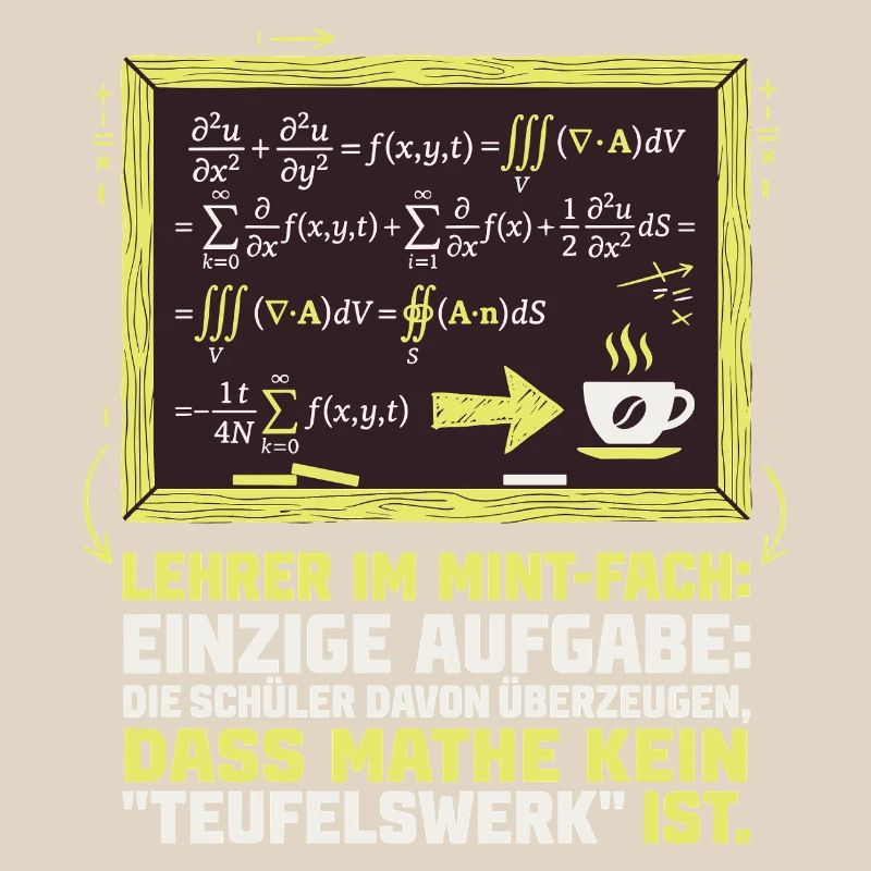 MINT Lehrer-Mathe-Kaffee-lustig