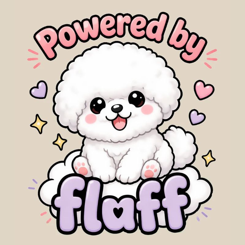 Propulsé par Fluff - un doux design de Bichon Dog