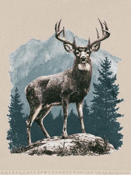 Hirsch mit Geweih