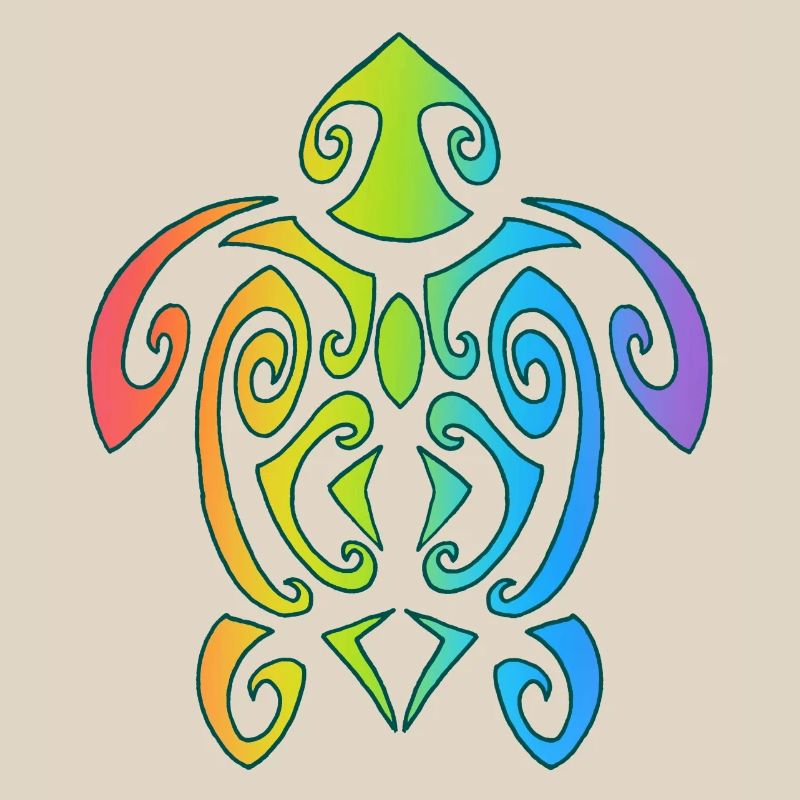 Rainbow Polynesian Turtle