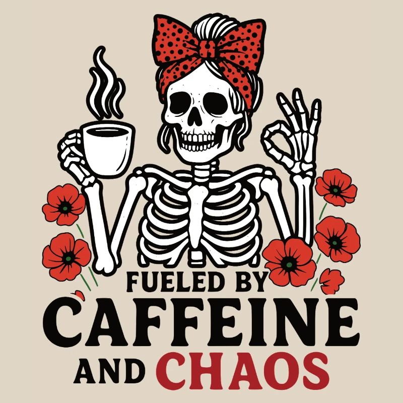 Mutter Koffein Mutter Skelett Kaffee