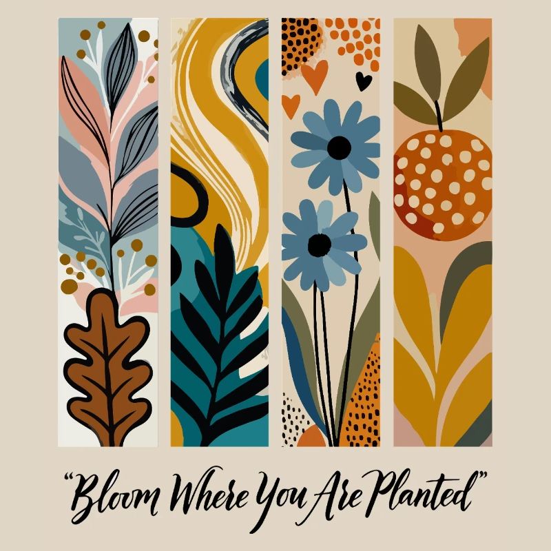 Blooming Botanical Panel Collage