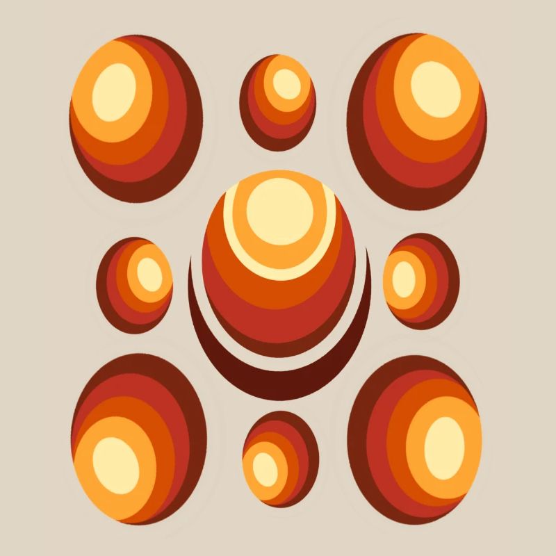 70s Wallpaper Pattern Retro Circle Pattern