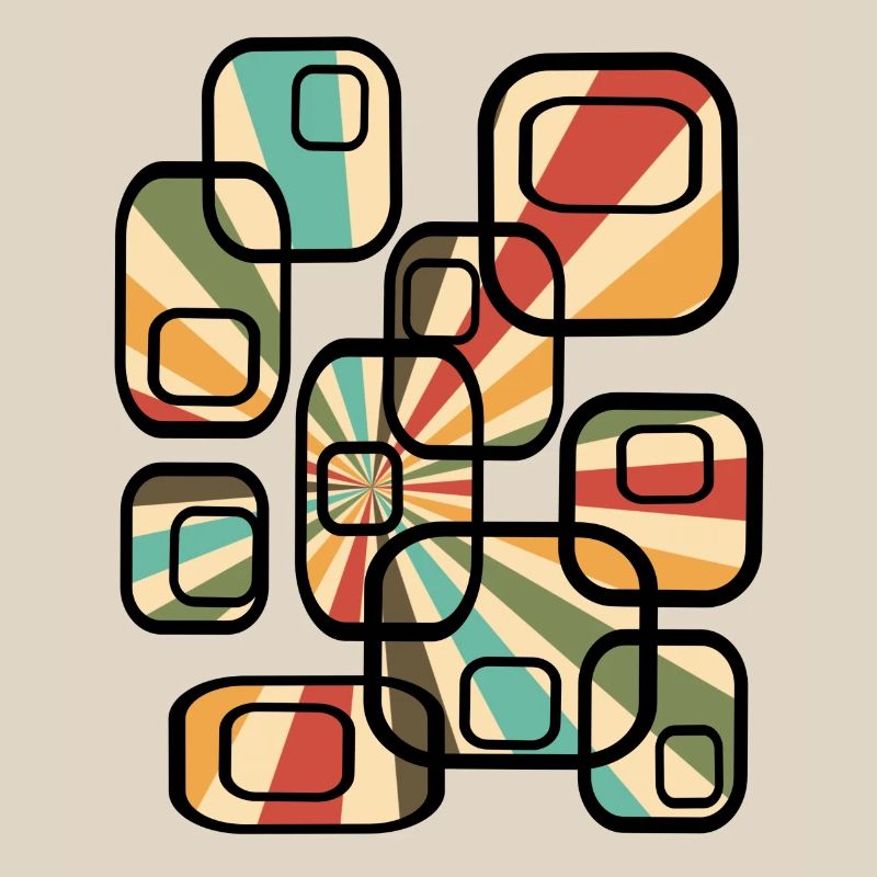 70s wallpaper pattern cuboid retro pattern