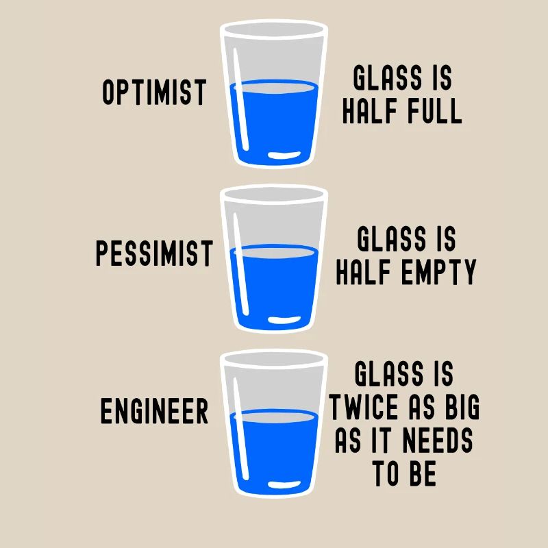 Engineer Glass Half Full Half Empty Funny Engineer