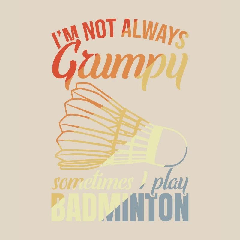Grumpy badminton player