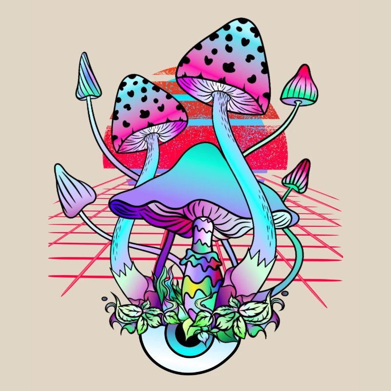 Champignons Psychédéliques - Retro Wave Sunset