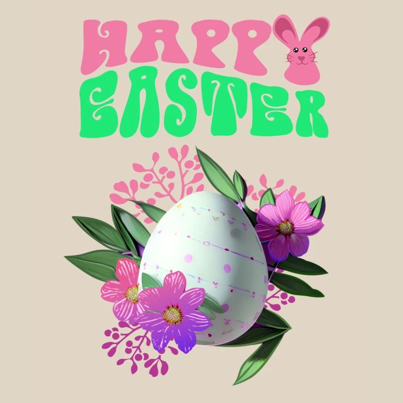 Joyeuses fleurs de Pâques oeuf de Pâques