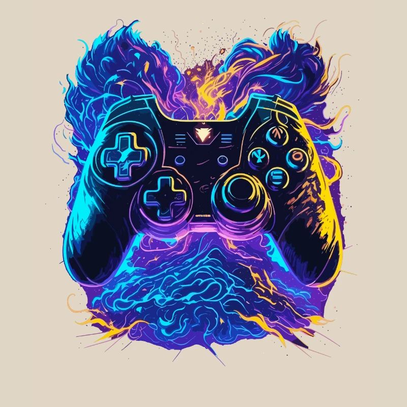 Neonfarben Graffiti Gaming Controller