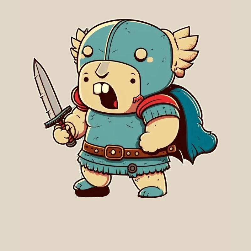 Mad warrior with sword